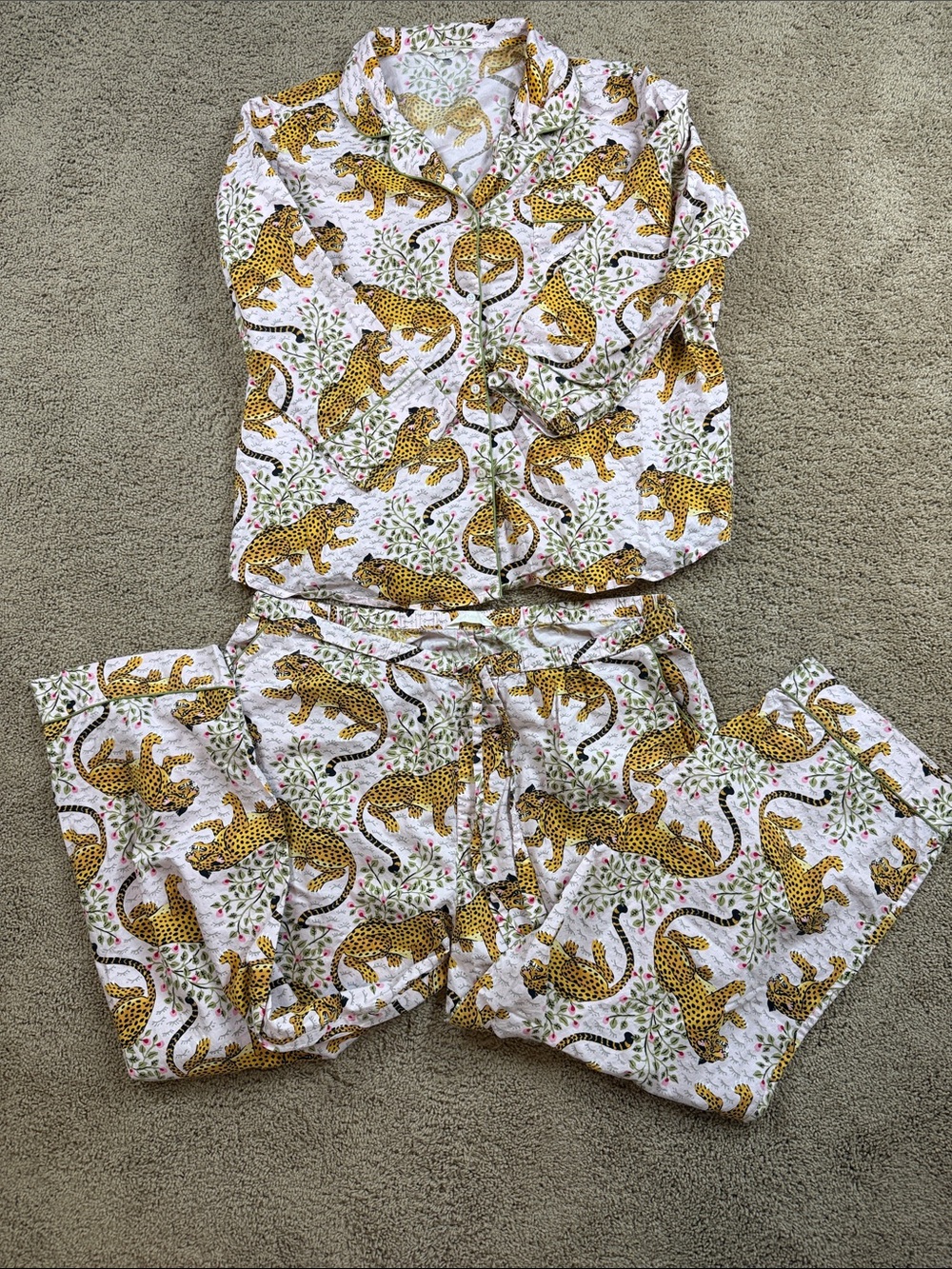 Printfresh | Bagheera Leopard-Print Two-Piece Pajama Set | 2X